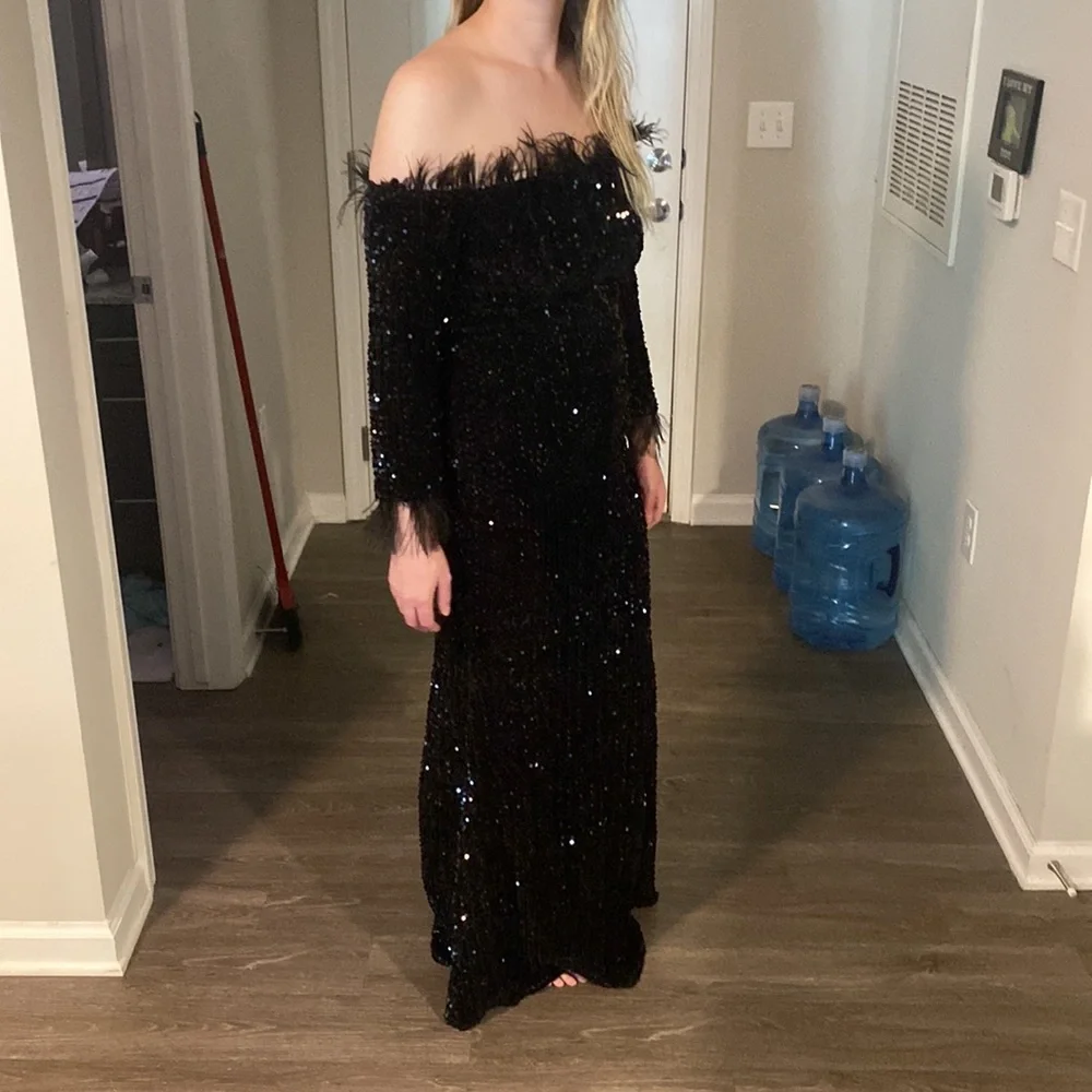 Lin Lin Q Sexy Size XL Formal Sequined Dress - Picture 3 of 7